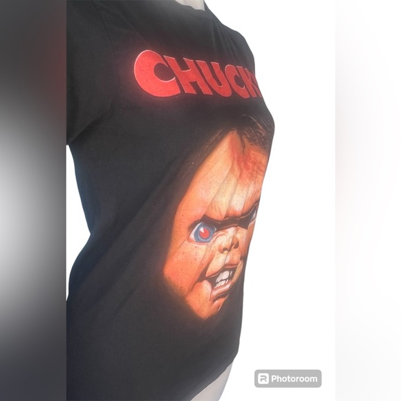 Chucky Childs Play Wanna Play 1988 VHS Cover Image Vintage T-Shirt Small - Picture 6 of 9